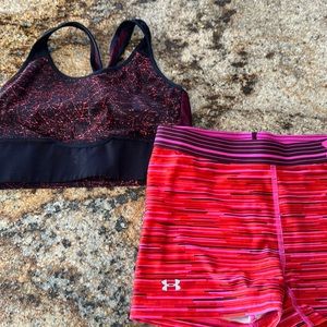 Under Armour Shorts and Bra Bundle